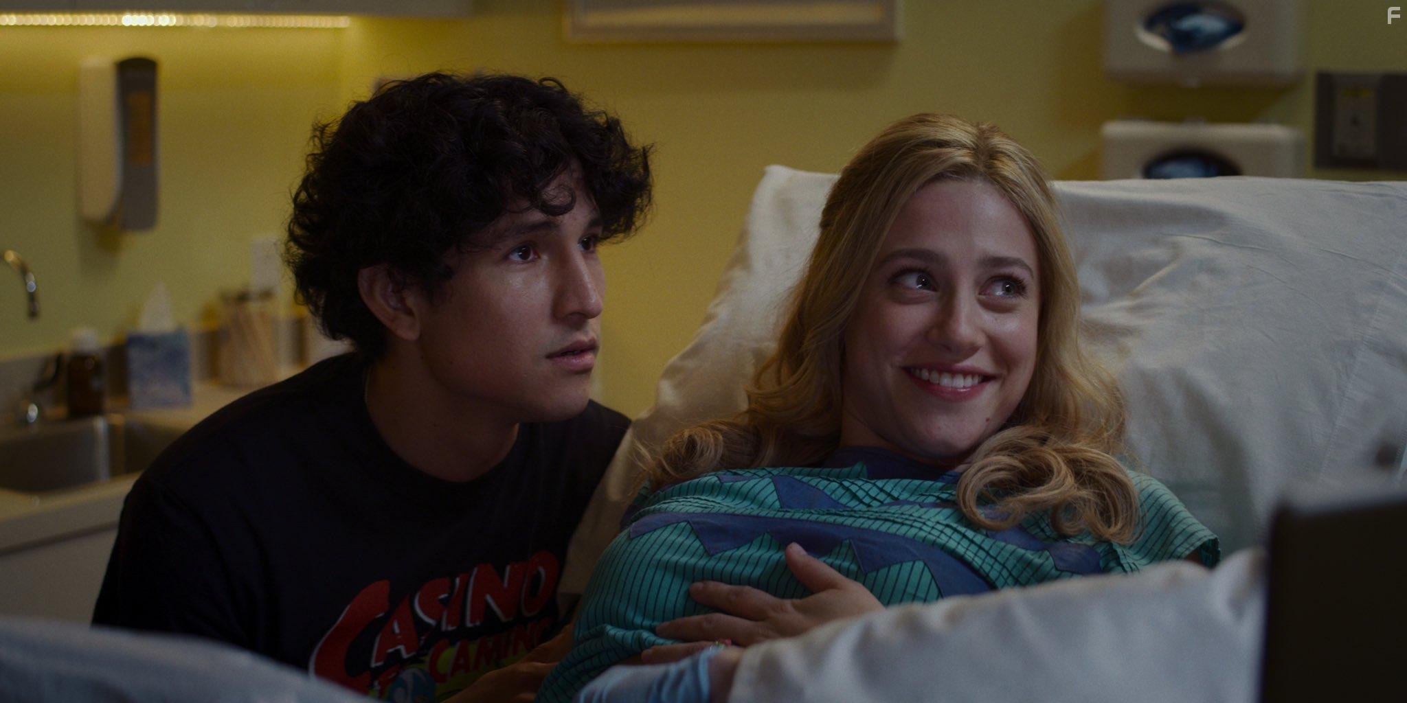 Lili Reinhart and Danny Ramirez in Look Both Ways (2022)
