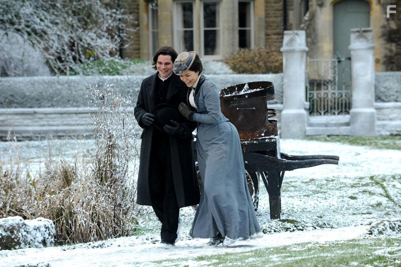 Hans Matheson and Samantha Barks in The Christmas Candle (2013)