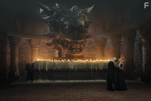 Paddy Considine and Milly Alcock in House of the Dragon (2022)