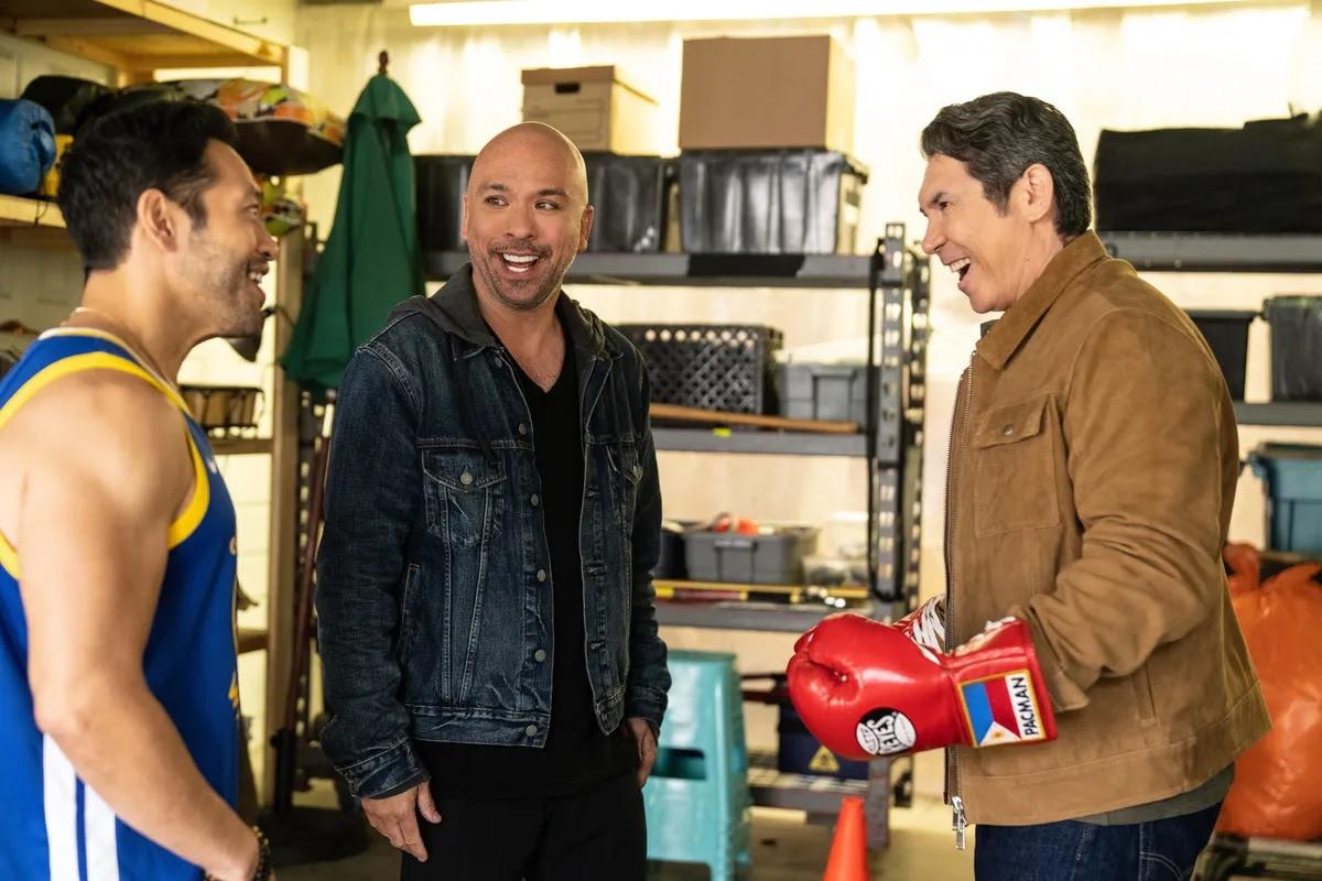 Jo Koy and Eugene Cordero in Easter Sunday (2022)
