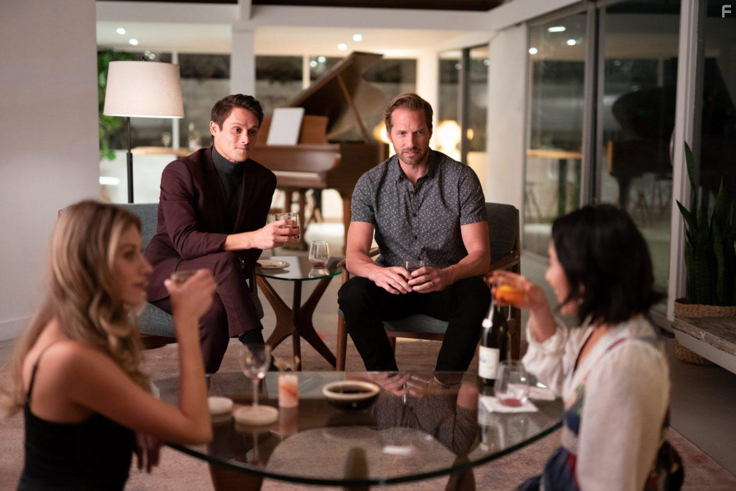 Ryan Hansen, Melissa Tang, Perry Mattfeld, and Timothy Granaderos in Who Invited Them (2022)
