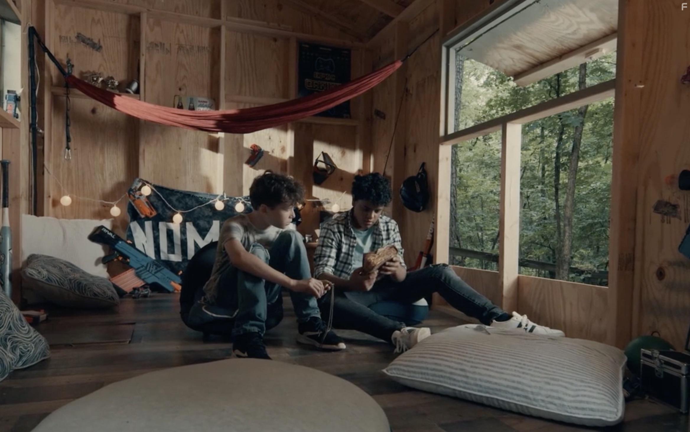 Luke Loveless and Caleb Baumann in The Skeleton's Compass (2022)