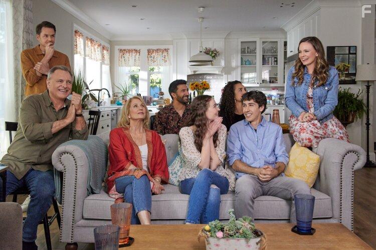 Karen Kruper, Barry W. Levy, Rachel Boston, Paul Campbell, Zo Christie, Adil Zaidi, Riley Davis, and Parmiss Sehat in Dating the Delaneys (2022)