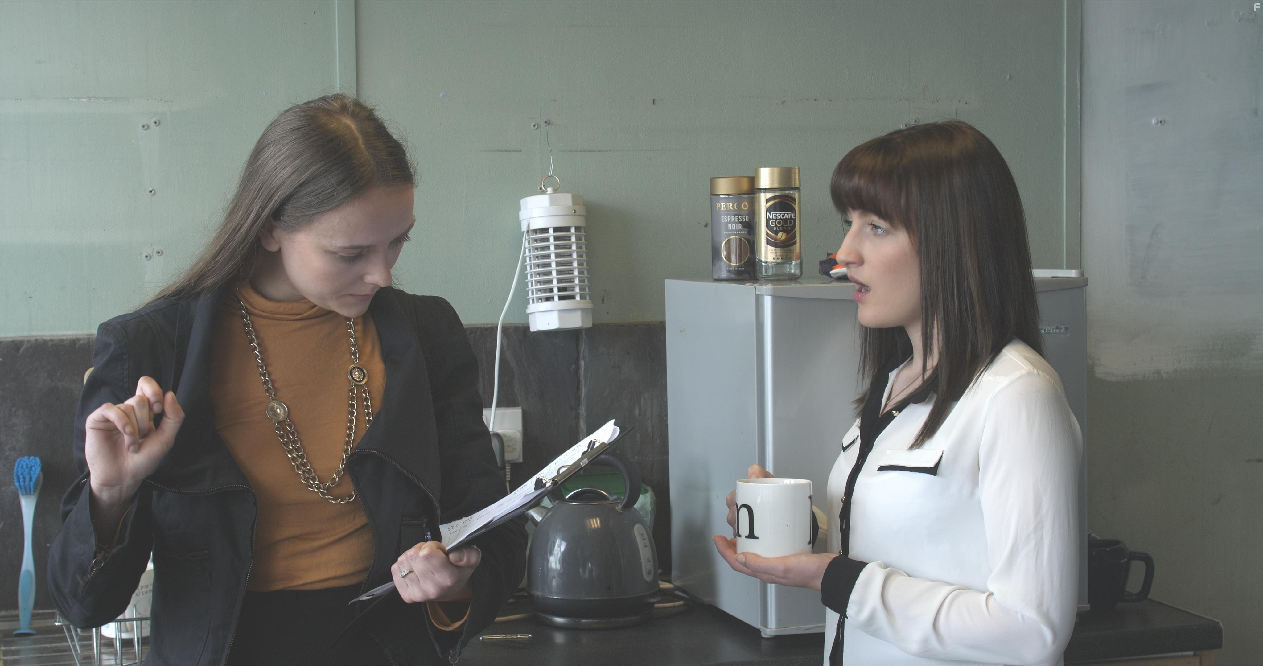 Meg Rennie and Polly Tregear in Camerawoman (2022)