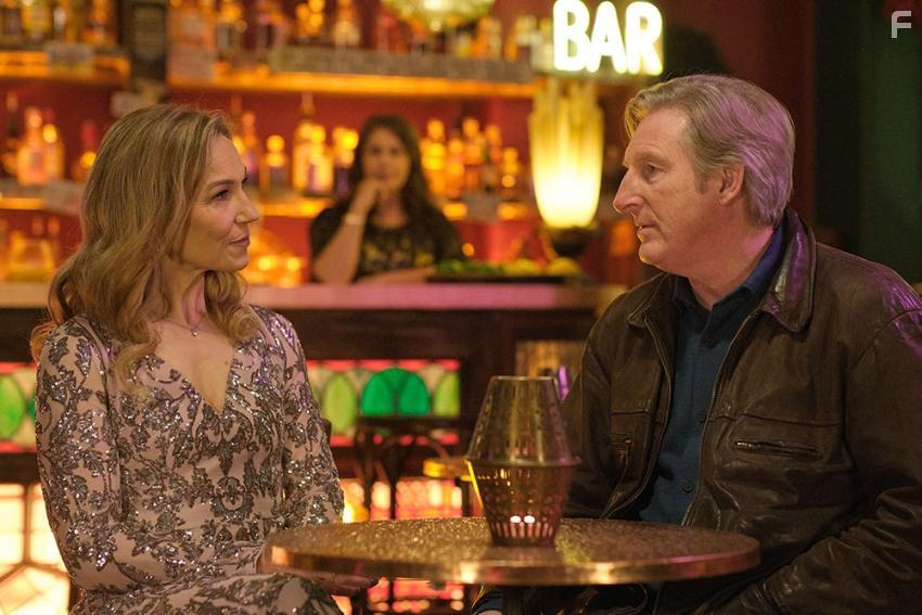 Adrian Dunbar, Julie Graham, and Joanna Riding in Ridley (2022)