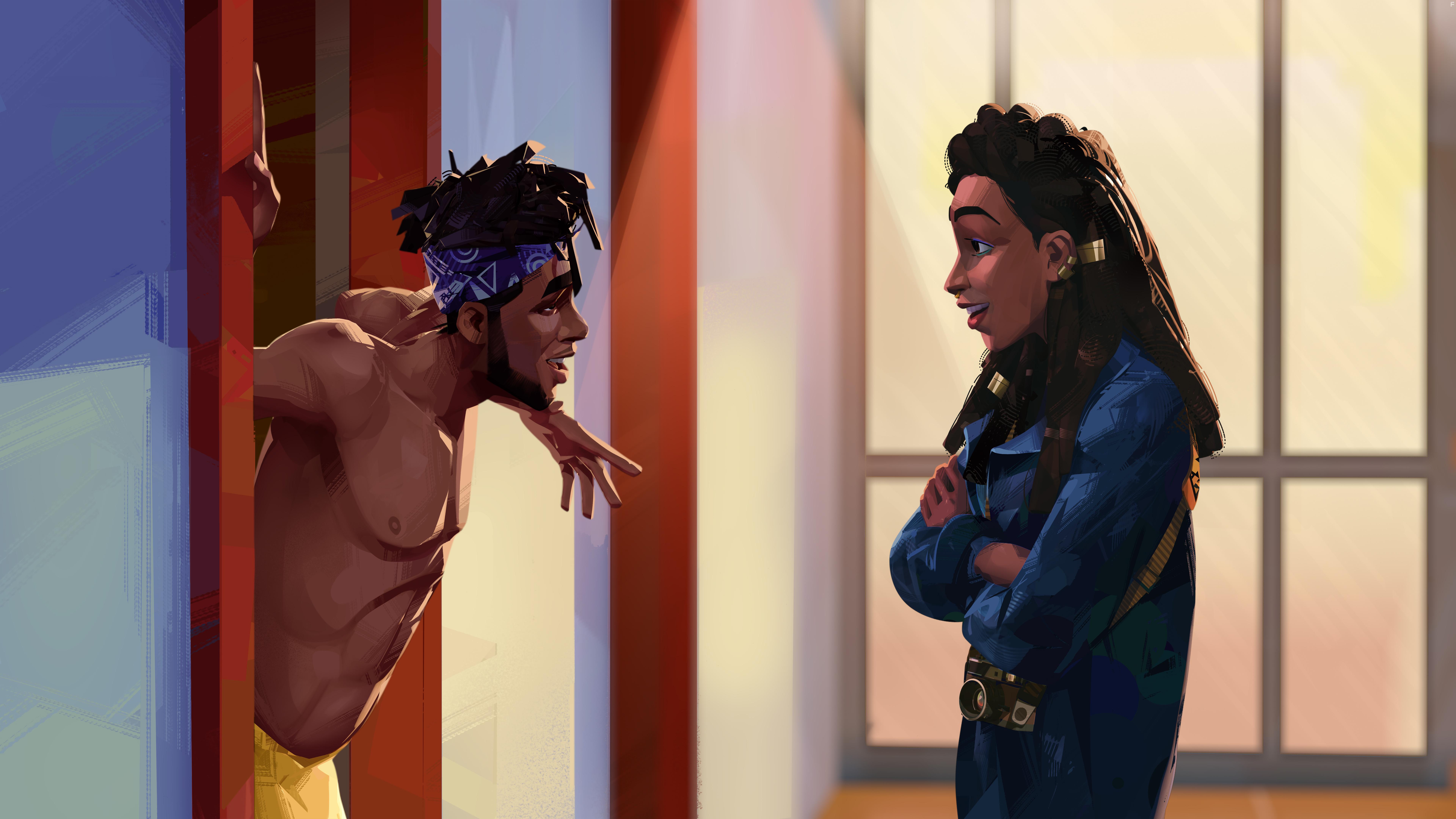 Jessica Williams and Kid Cudi in Entergalactic (2022)