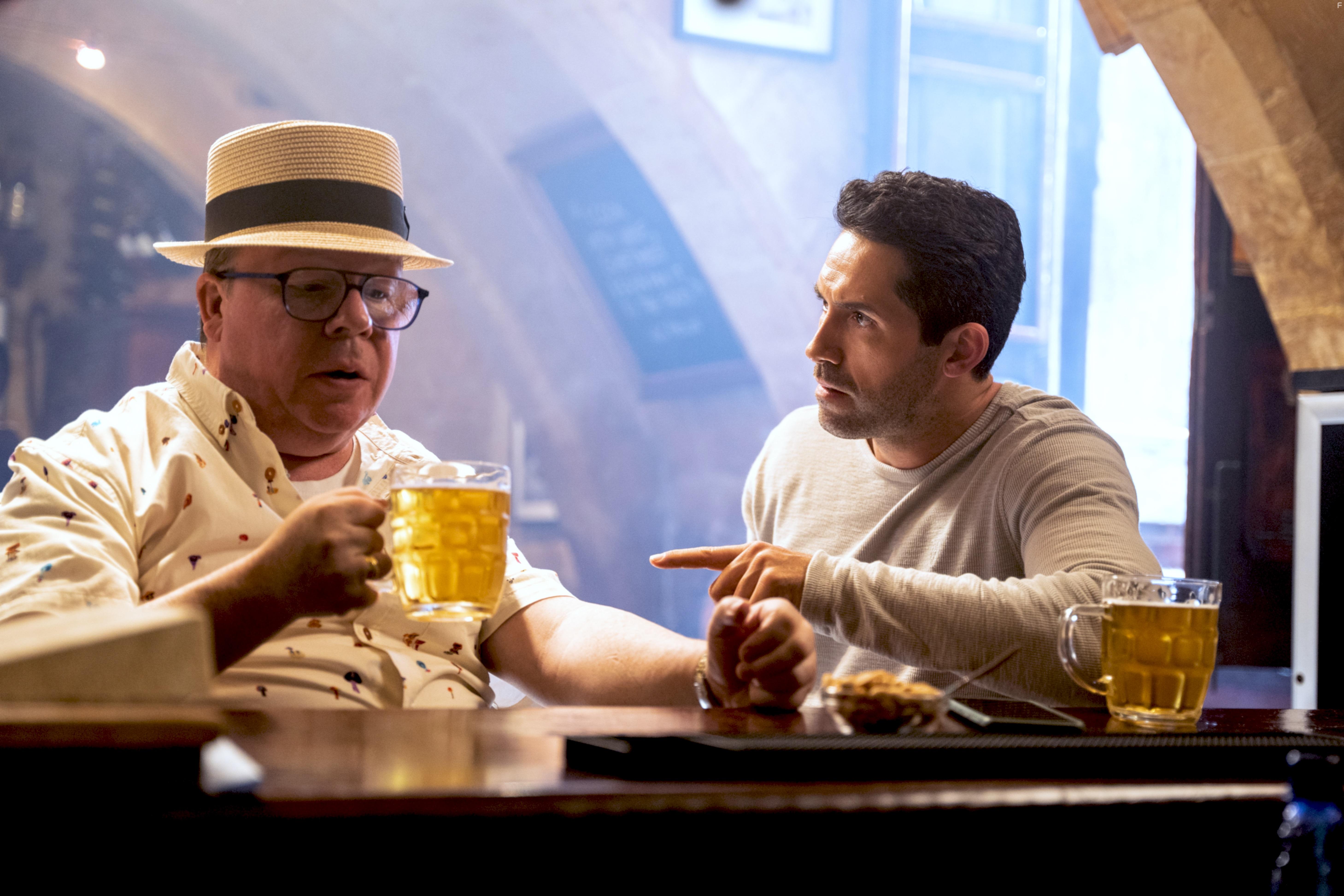 Scott Adkins and Perry Benson in Accident Man 2 (2022)