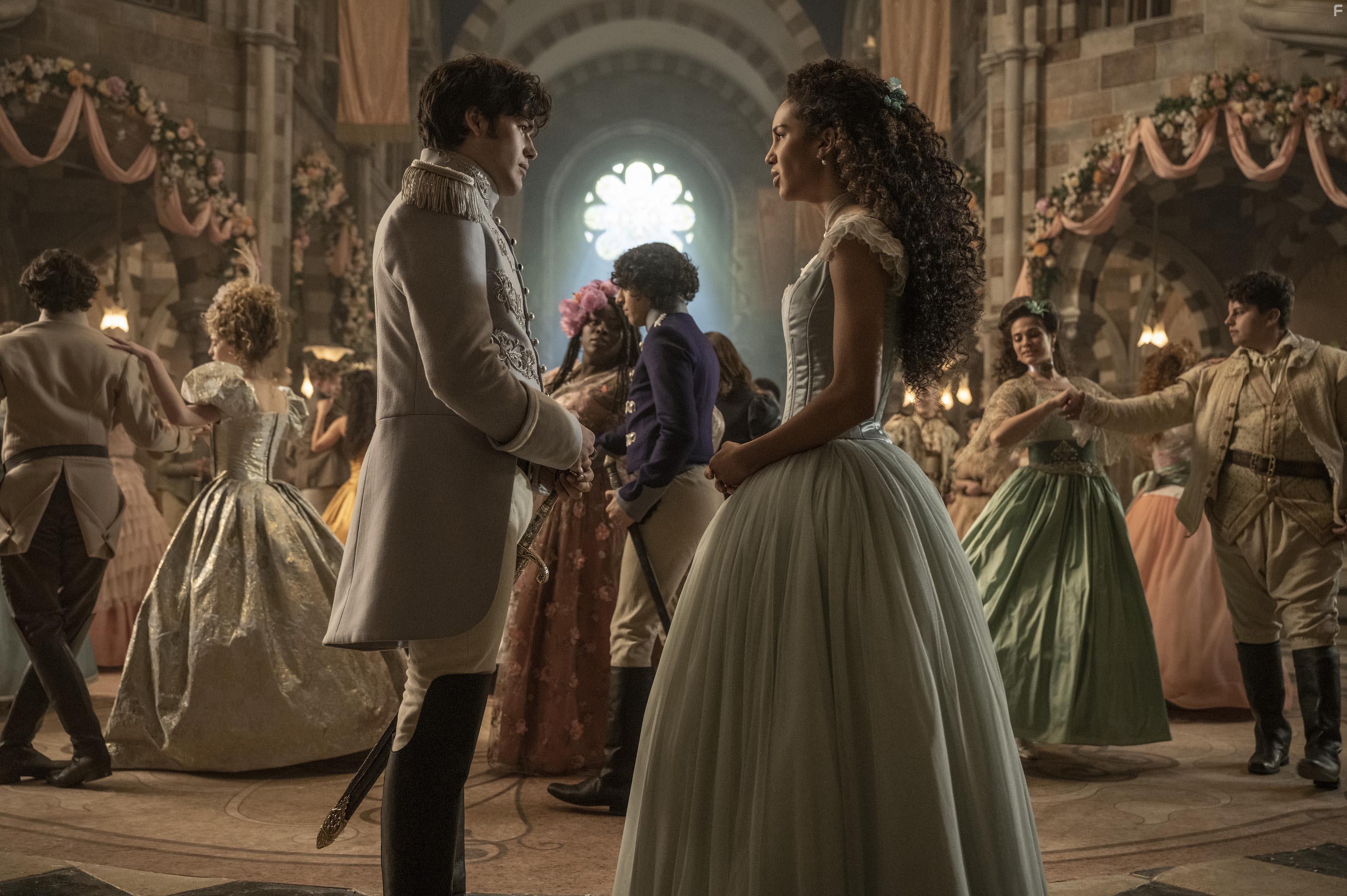 Jamie Flatters and Sofia Wylie in The School for Good and Evil (2022)