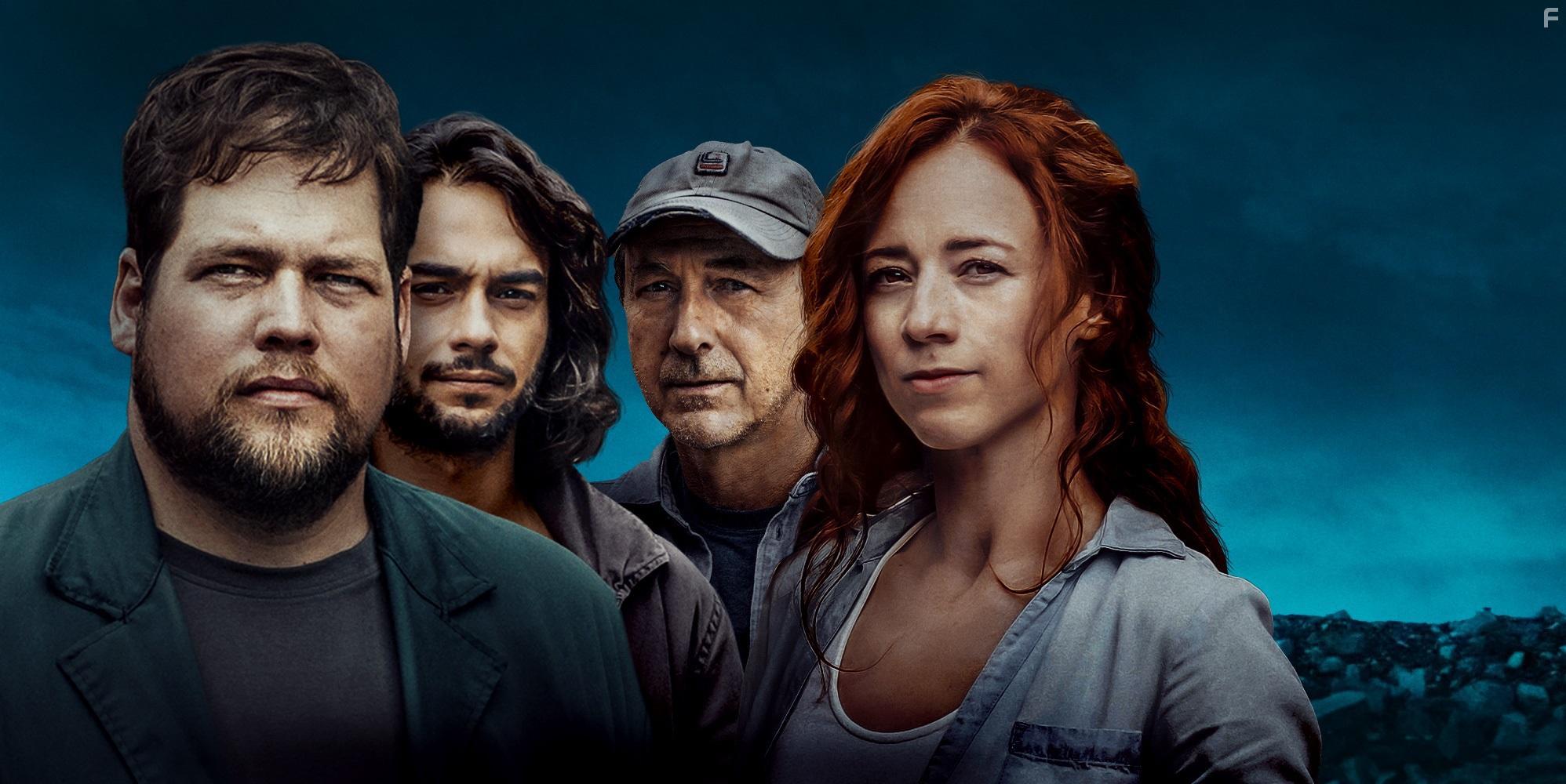 Luc Picard, Karine Vanasse, Guillaume Cyr, and Pierre-Paul Alain in Arsenault & Fils (2022)