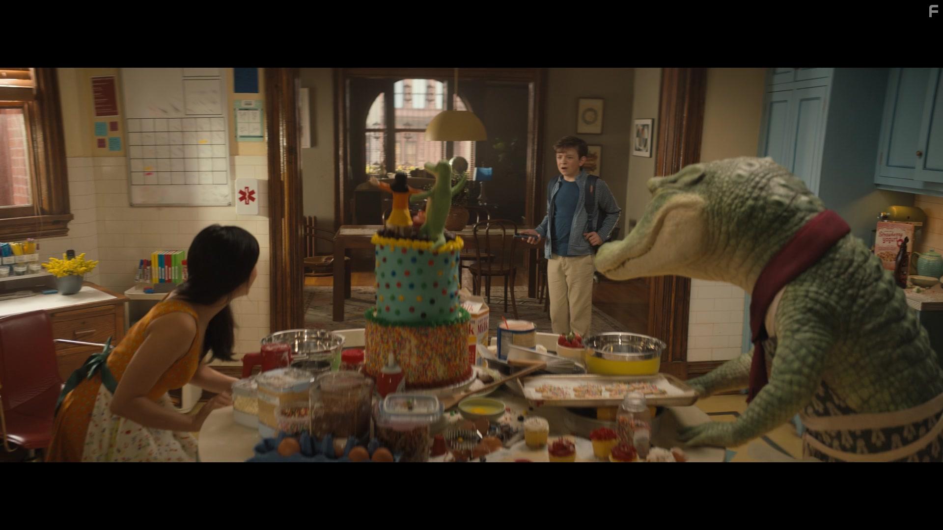 Constance Wu, Shawn Mendes, and Winslow Fegley in Lyle, Lyle, Crocodile (2022)