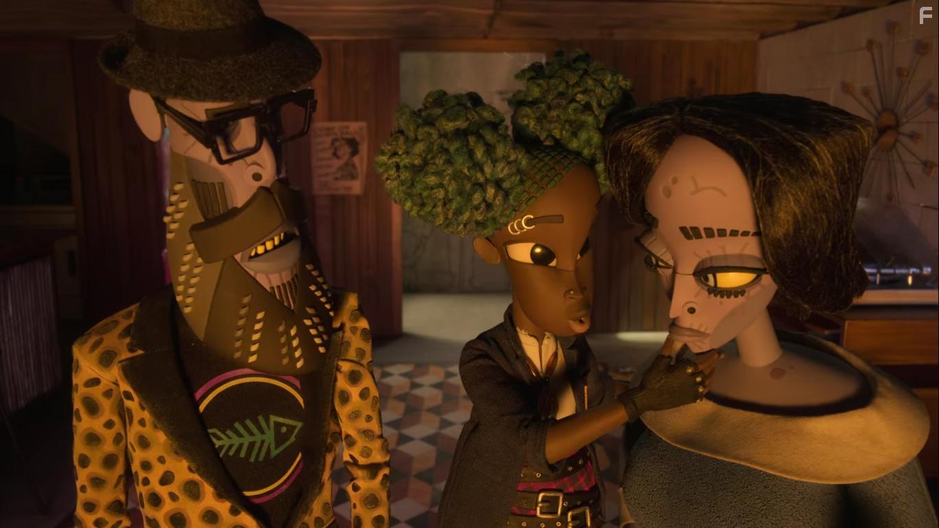 Gabrielle Dennis, Gary Gatewood, and Lyric Ross in Wendell & Wild (2022)