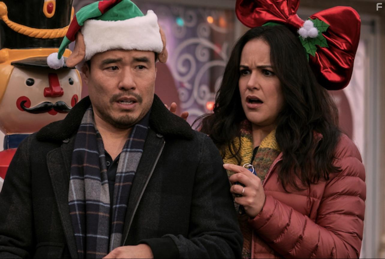 Melissa Fumero and Randall Park in Blockbuster (2022)