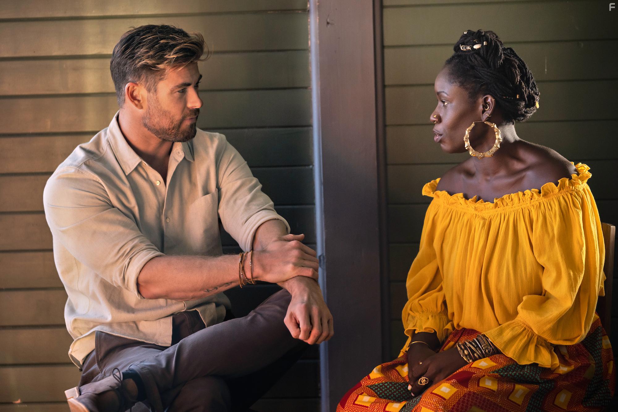 Alua Arthur and Chris Hemsworth in Limitless (2022)