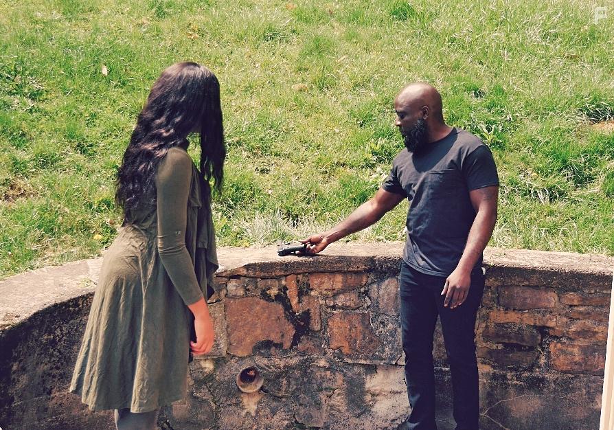 Jabari Rose and Kelsey Delemar in Queen of the Trap House 2: Taking the Throne (2022)