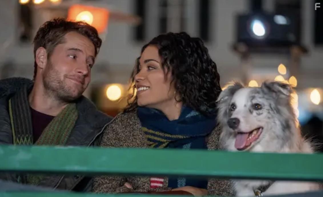 Justin Hartley and Barrett Doss in The Noel Diary (2022)