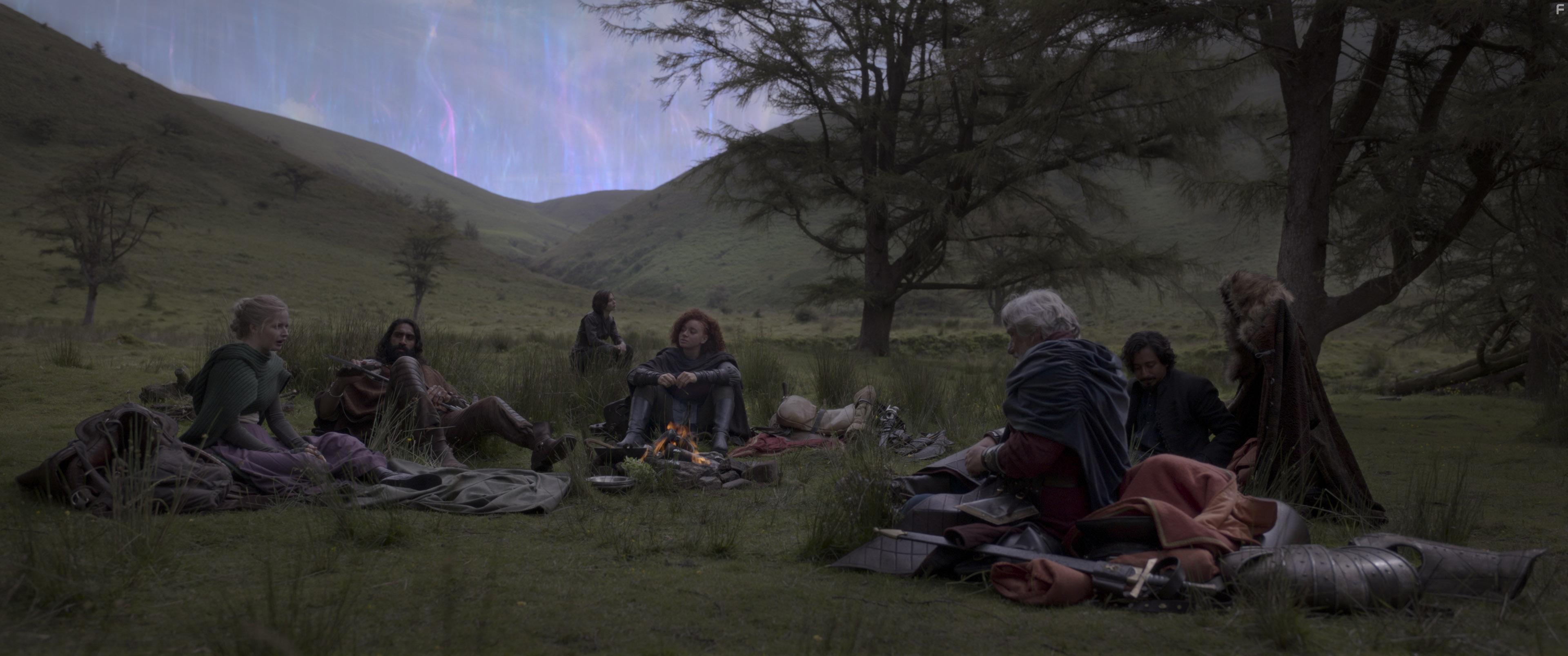 Amar Chadha-Patel, Simon Armstrong, Tony Revolori, Ellie Bamber, Erin Kellyman, Dove, and Ruby Cruz in Willow (2022)