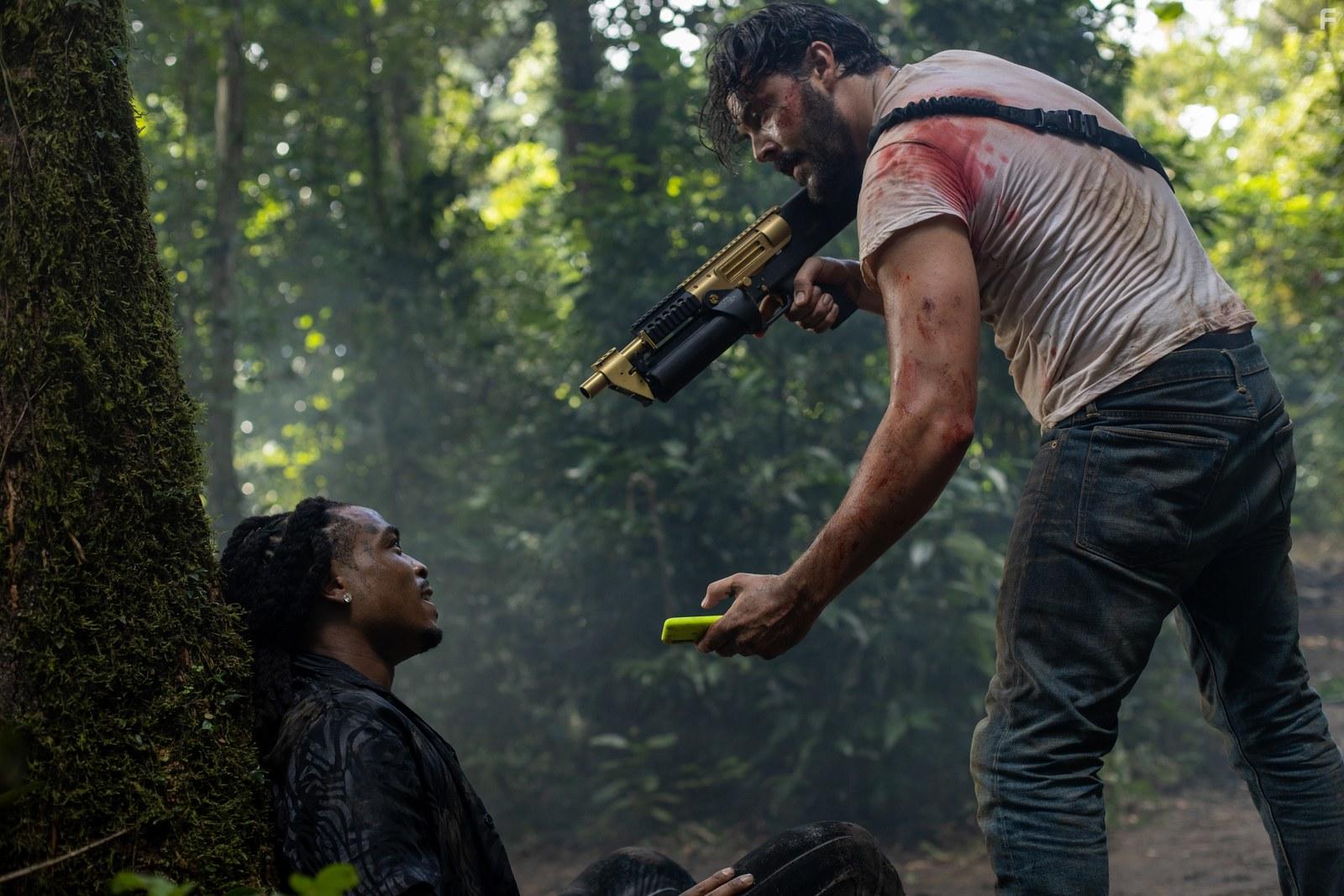 Jack Huston and Quavo in Savage Salvation (2022)