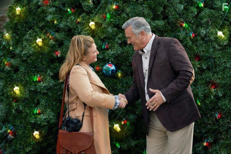 Bruce Campbell and Jaicy Elliot in My Southern Family Christmas (2022)