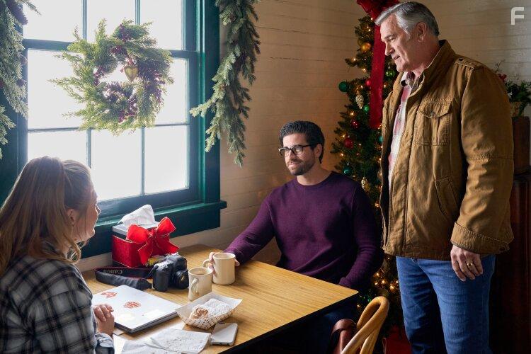Bruce Campbell, Ryan Rottman, and Jaicy Elliot in My Southern Family Christmas (2022)