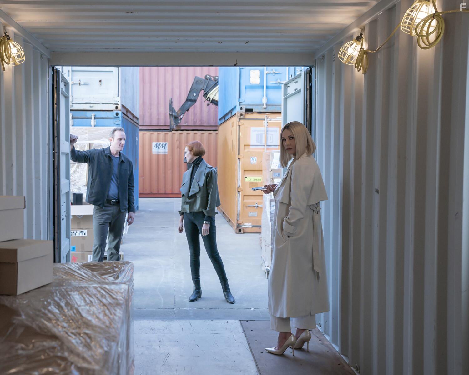 Catherine Zeta-Jones, Patrick Brennan, and Breeda Wool in National Treasure: Edge of History (2022)