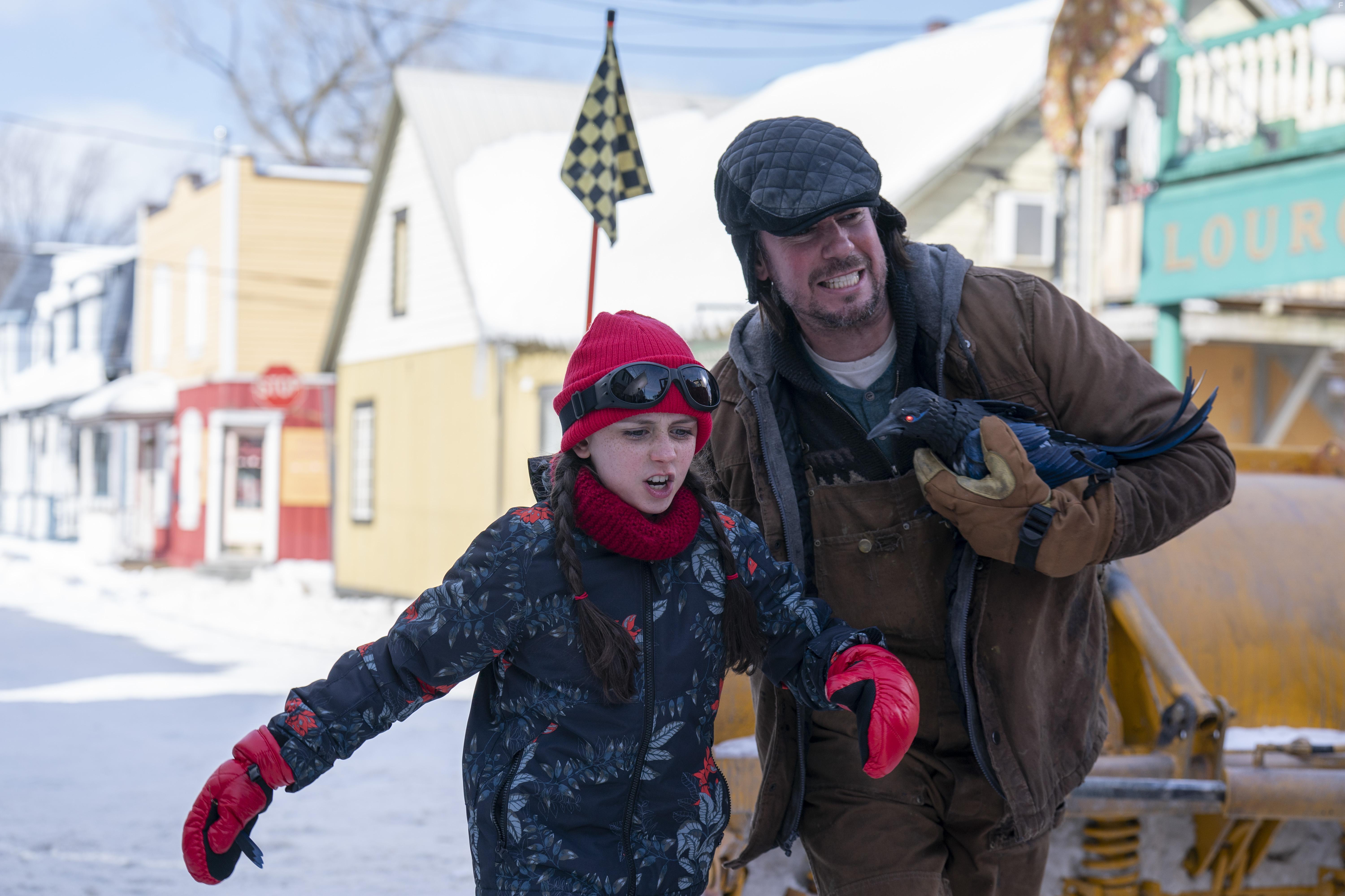 Philippe Boss, Jerry Trainor, and Michaela Russell in Snow Day (2022)