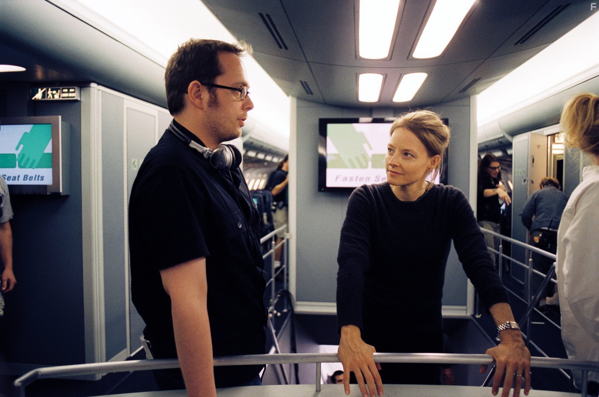 Jodie Foster and Robert Schwentke in Иллюзия полета (2005)