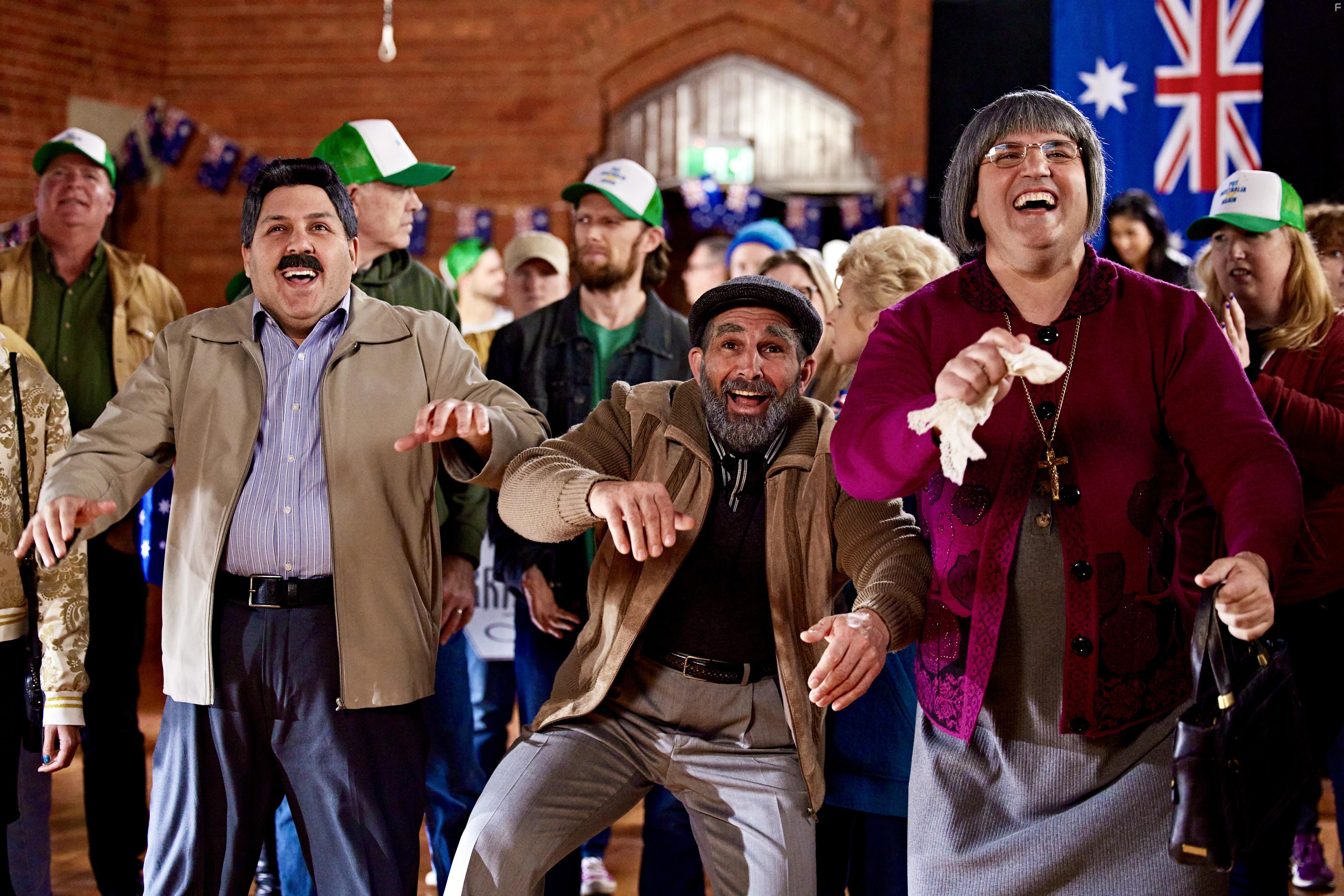 Joe Salanitri, Carlo Salanitri, and Andrew Manfre in Wog Boys Forever (2022)