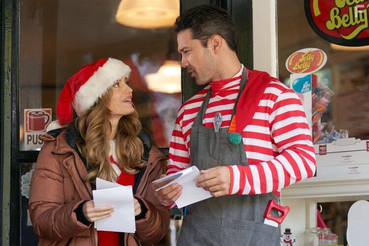 Brooke D'Orsay and Ryan Paevey in A Fabled Holiday (2022)
