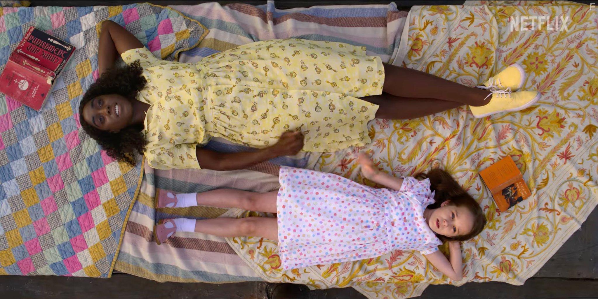 Alisha Weir and Lashana Lynch in Matilda the Musical (2022)