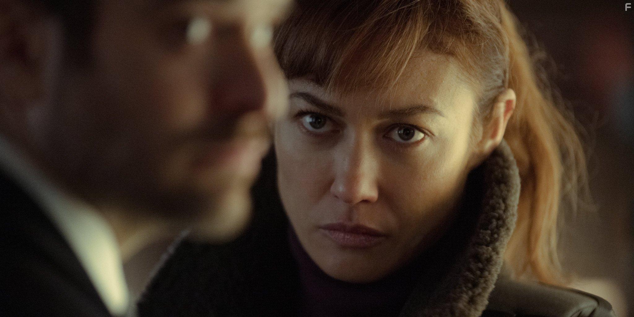 Charlie Cox and Olga Kurylenko in Treason (2022)