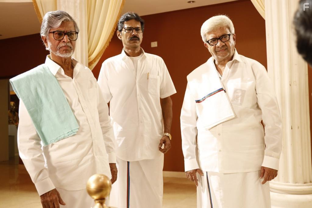 S.A. Chandrashekhar, Y.G. Mahendran, and Subbu Panchu in Maanaadu (2021)