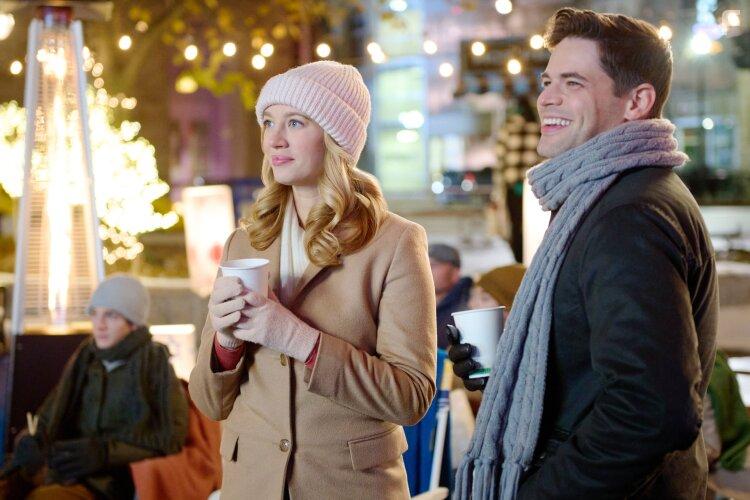 Jeremy Jordan and Yael Grobglas in Hanukkah on Rye (2022)