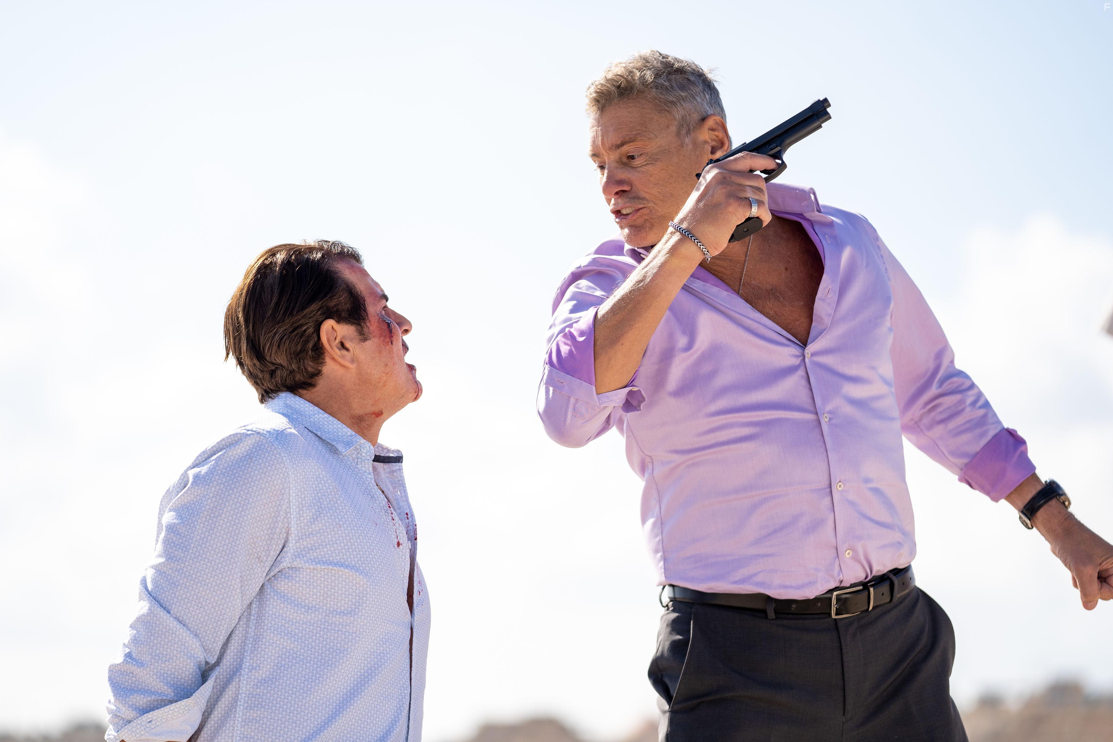 Steven Bauer and Vincent De Paul in Love on the Rock (2021)