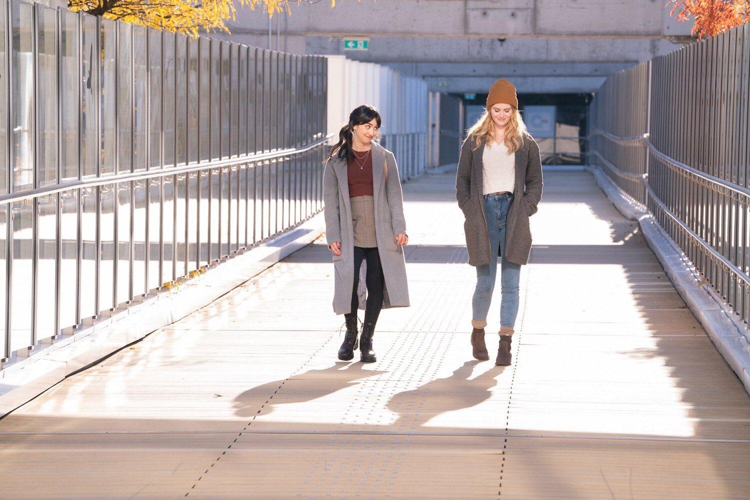 Libe Barer and Virginia Gardner in Beautiful Disaster (2023)