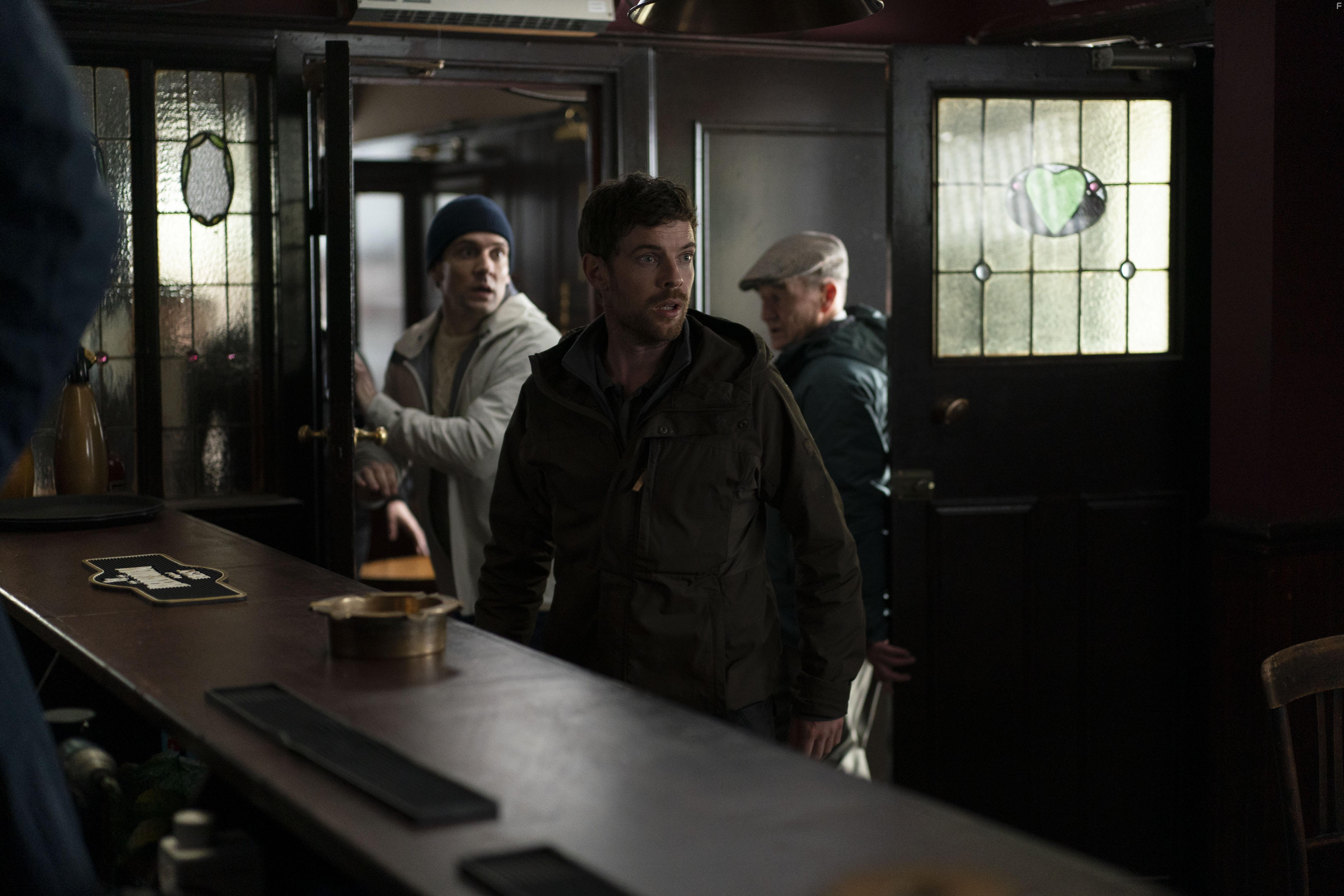 David Hayman, Harry Treadaway, and Nick Blood in Chemistry of Death (2023)