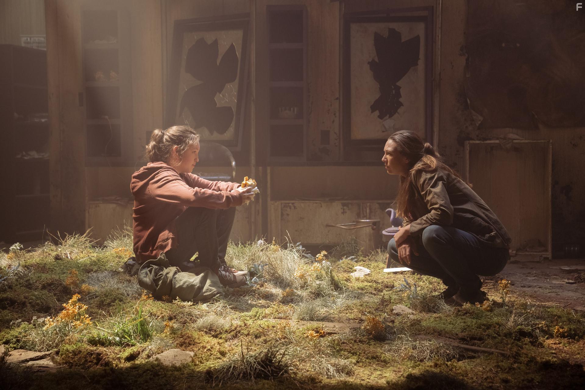 Anna Torv and Bella Ramsey in The Last of Us (2023)