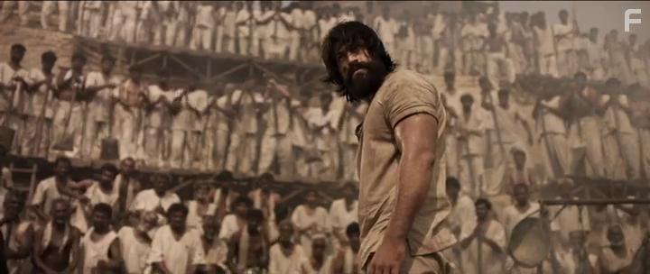 Anant Nag, T.S. Nagabharana, Archana Jois, Ramachandra Raju, Tamannaah Bhatia, Mouni Roy, Malavika Avinash, Yash, Srinivasa Murthy, Achyuth Kumar, Vasishta N. Simha, and Srinidhi Shetty in K.G.F: Chapter 1 (2018)