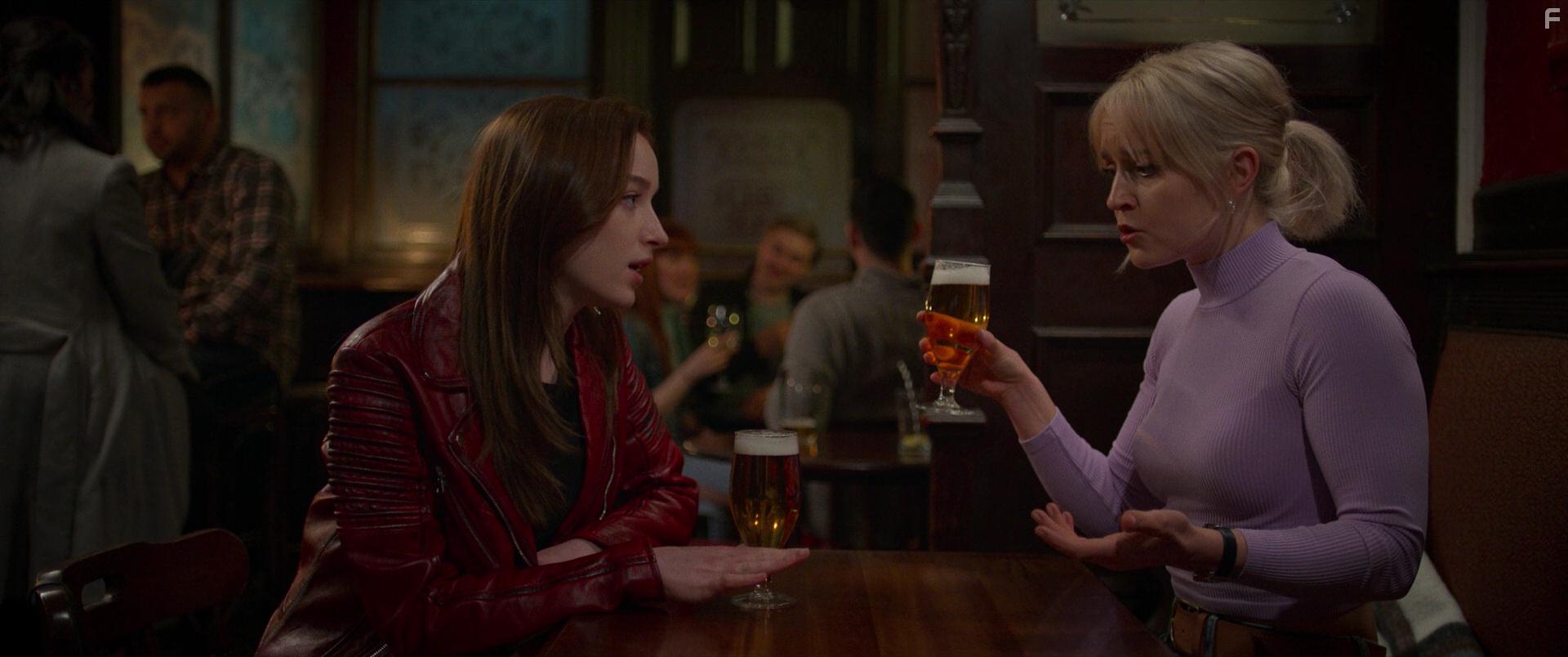 Florence Hall and Phoebe Dynevor in Bank of Dave (2023)