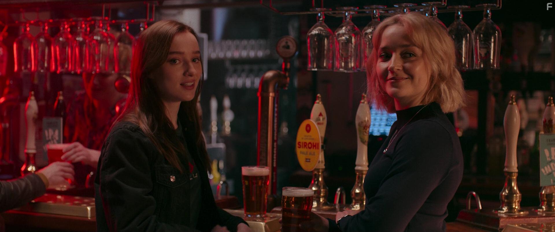 Florence Hall and Phoebe Dynevor in Bank of Dave (2023)
