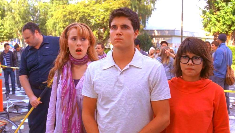 C. Ernst Harth, Robbie Amell, Kate Melton, and Hayley Kiyoko in Scooby-Doo! The Mystery Begins (2009)