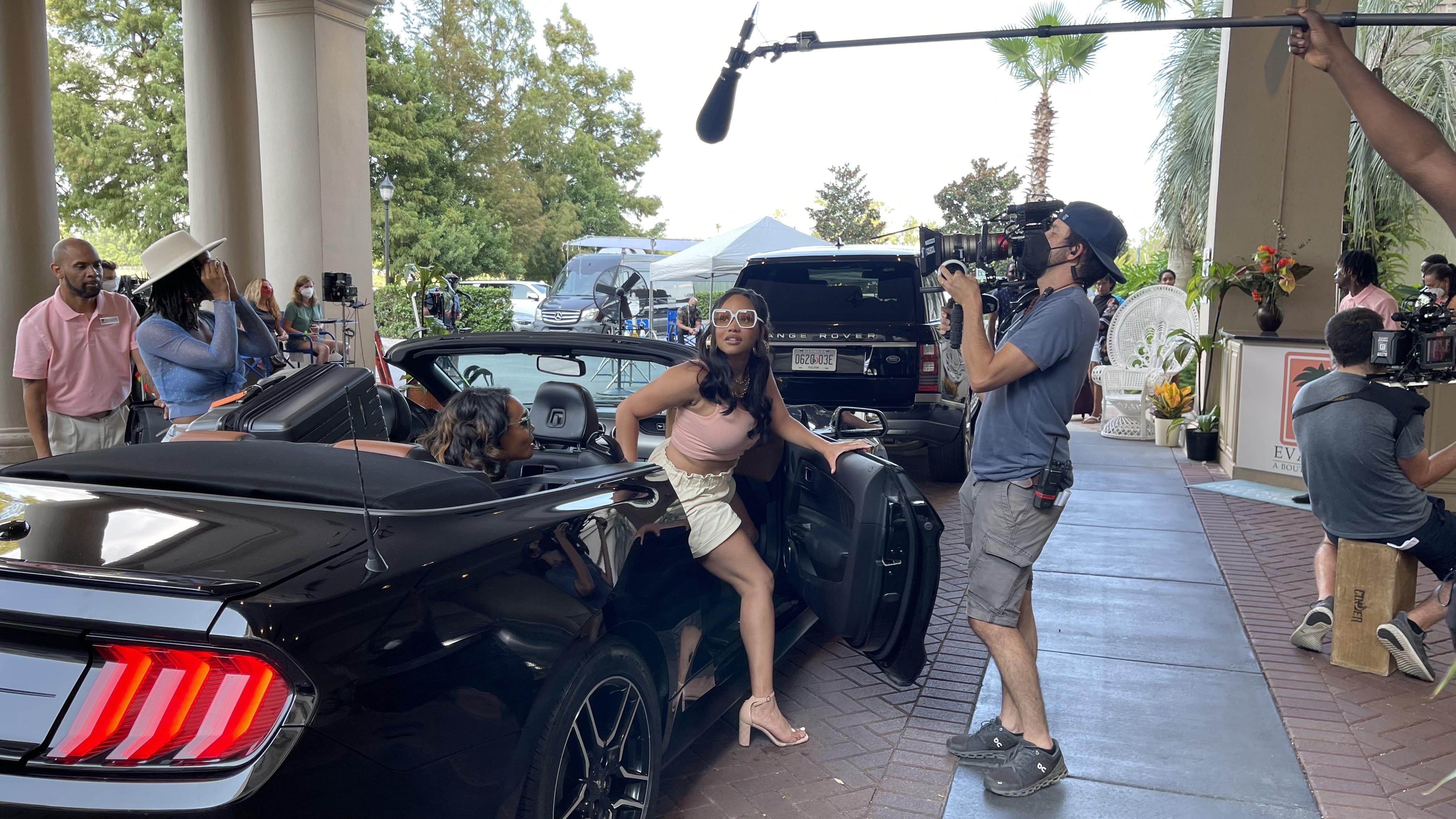 Ty Walker, Errol Sadler, Tanisha Long, Brittany S. Hall, and Crystal-Lee Naomi in Girls Getaway Gone Wrong (2021)