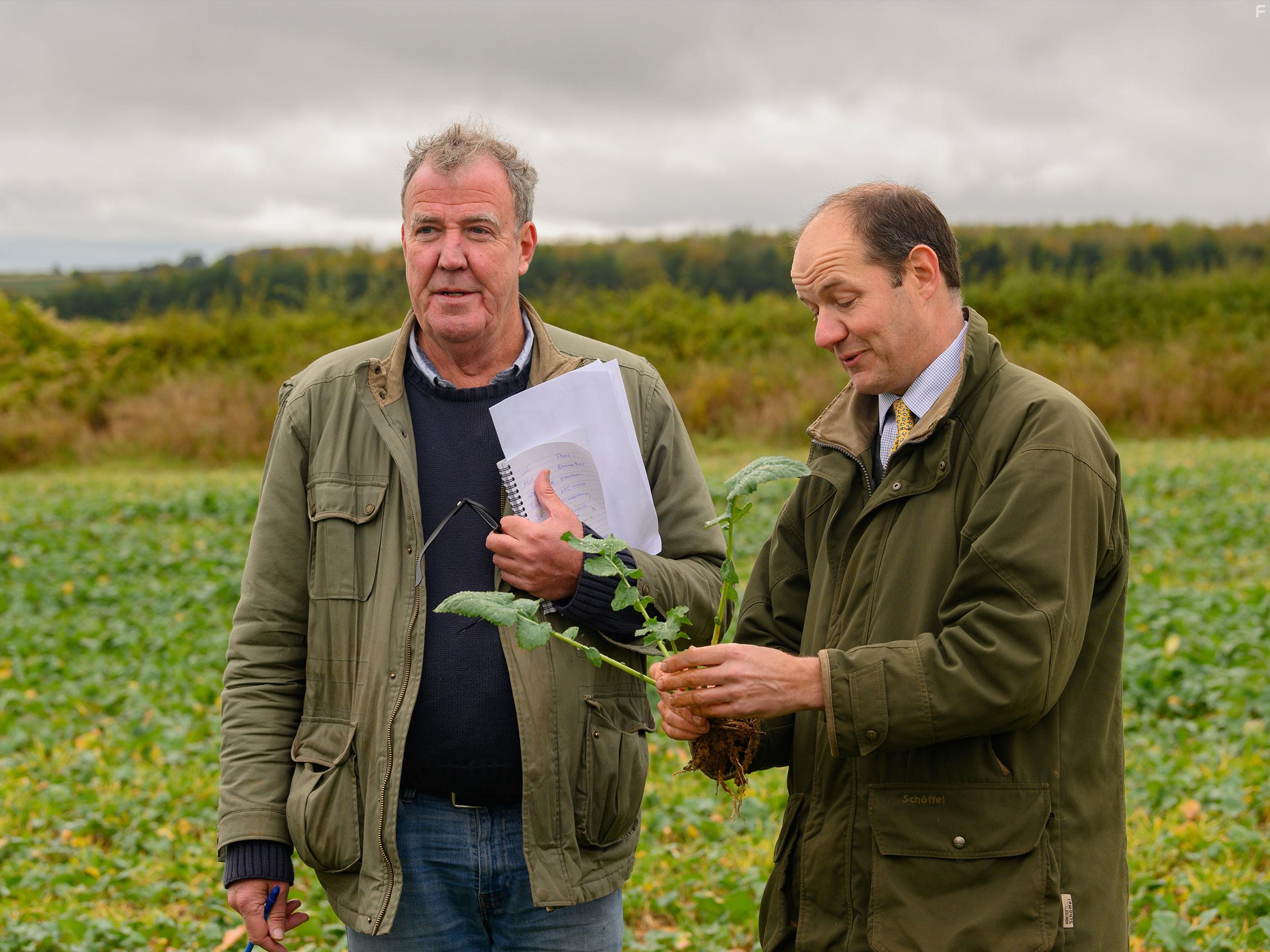 Jeremy Clarkson and Charlie Ireland in Clarkson's Farm (2021)