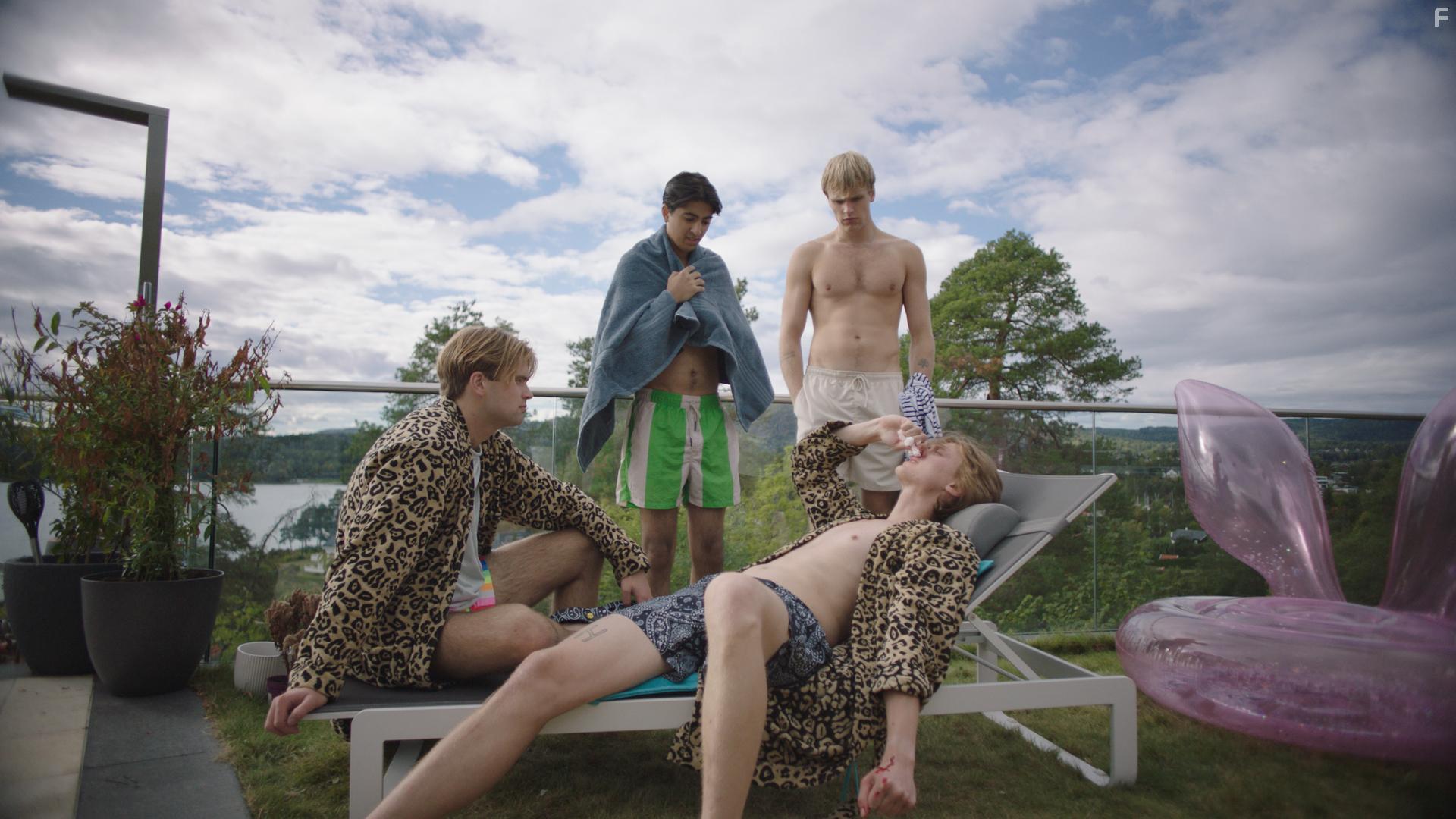 Michael Rajaji, Kasper Antonsen, Henrik Holm, and Johannes Gjessing in Krypto Kings (2023)