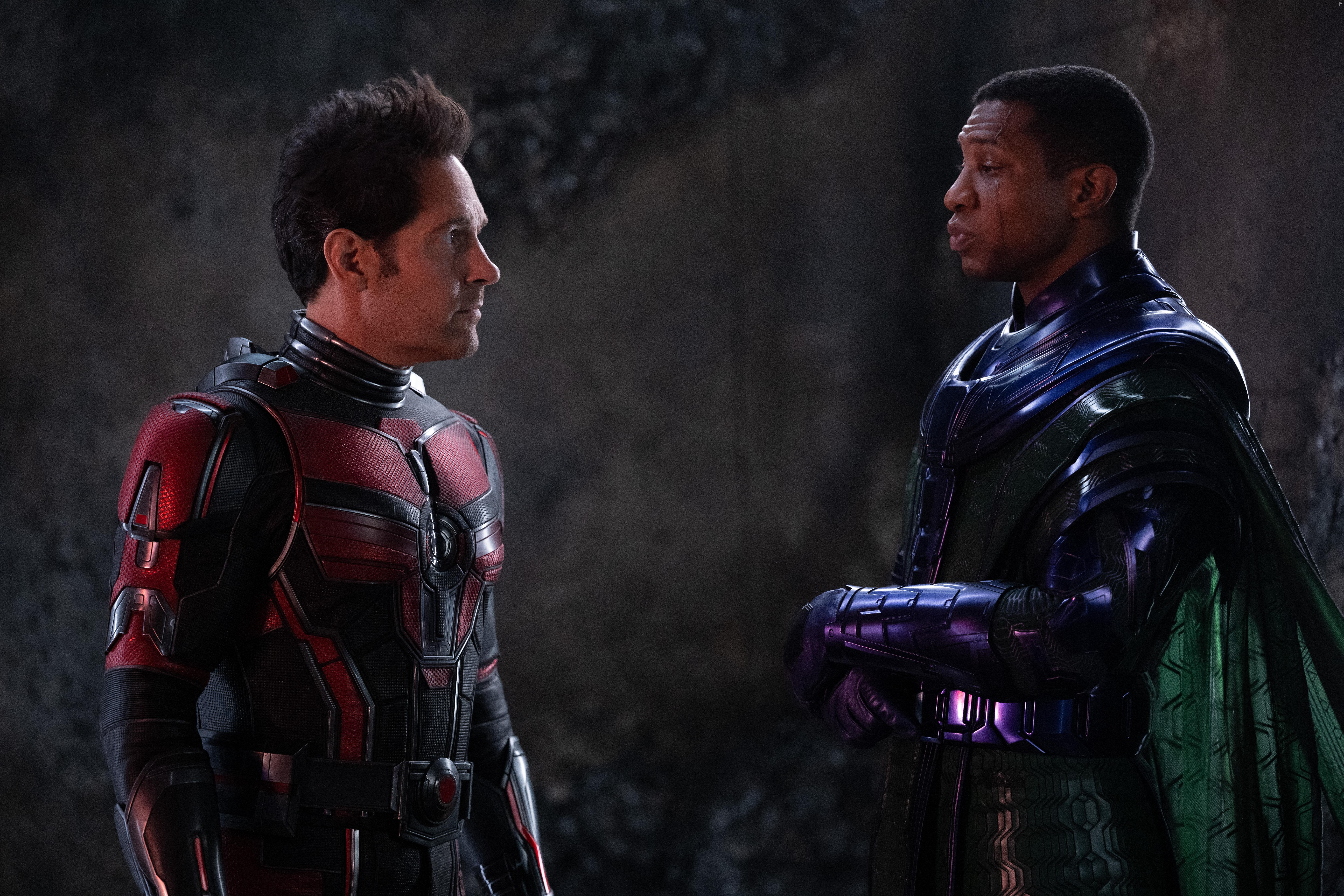 Bill Murray, Paul Rudd, William Jackson Harper, and Jonathan Majors in Ant-Man and the Wasp: Quantumania (2023)