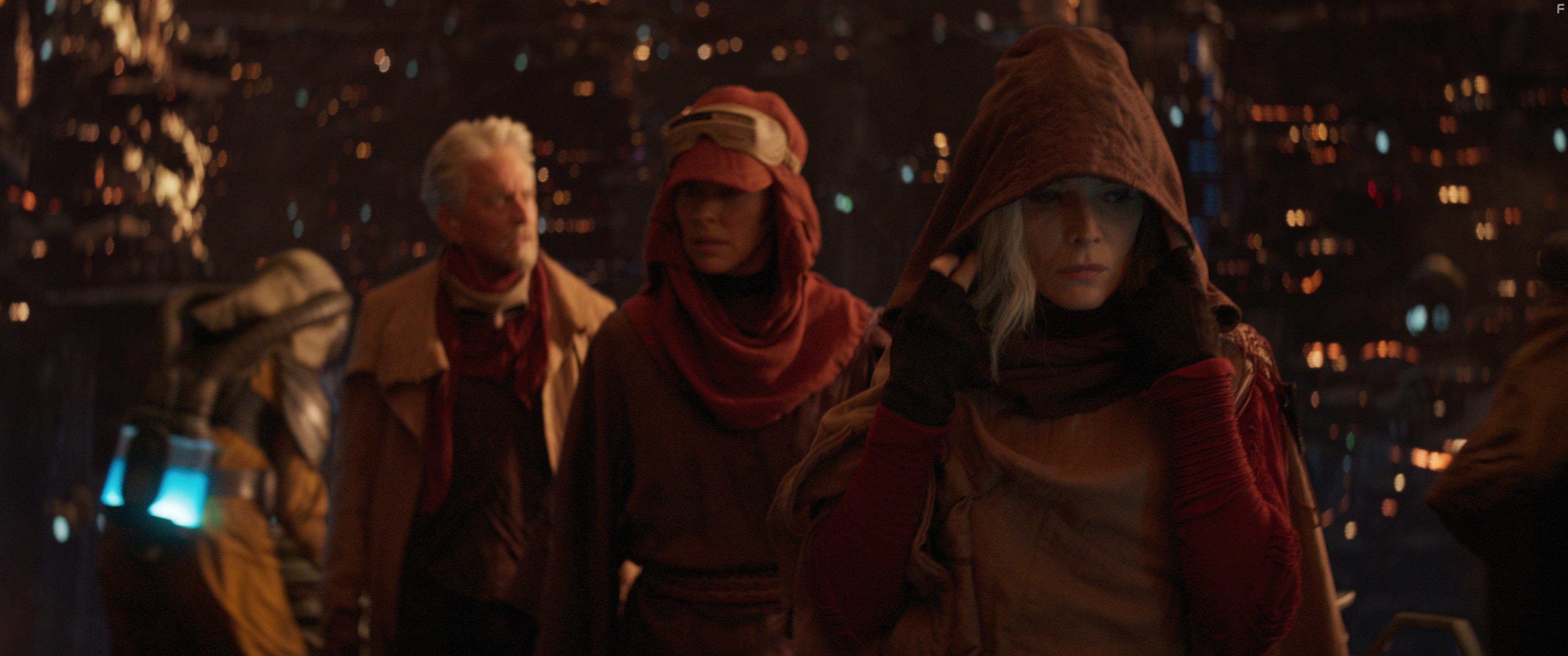 Michael Douglas, Michelle Pfeiffer, and Evangeline Lilly in Ant-Man and the Wasp: Quantumania (2023)