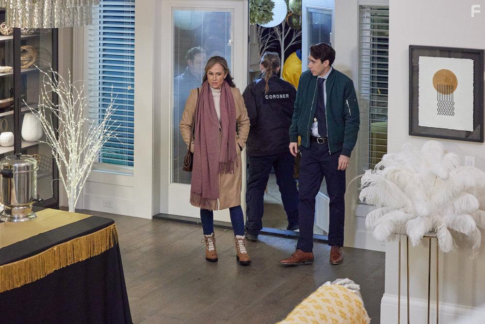 Nikki Deloach and Riley Davis in Grilling Season: A Curious Caterer Mystery (2023)