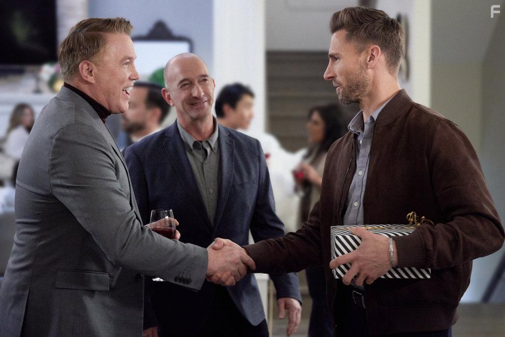 Rob LaBelle, Lochlyn Munro, and Andrew W. Walker in Grilling Season: A Curious Caterer Mystery (2023)