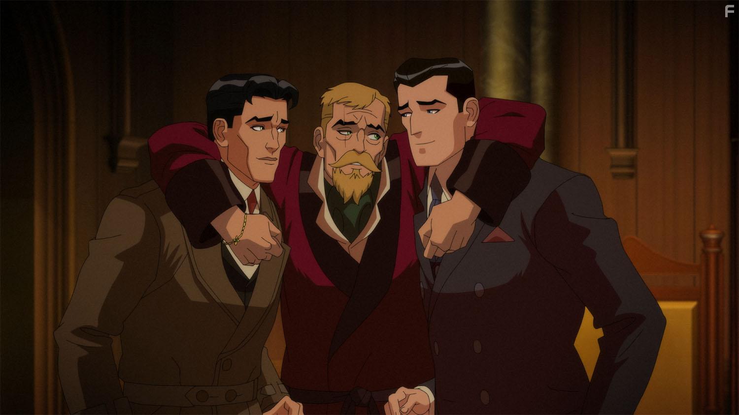 The great Gotham City triumvirate of Bruce Wayne, Oliver Queen and Harvey Dent come together at a dinner hosted by the famed archer as the action begins to heat up in Batman: The Doom That Came To Gotham. Wayne, Queen and Dent are voiced by DC Animated Movies standards David Giuntoli (Grimm, A Million Little Things), Christopher Gorham (The Lincoln Lawyer, Insatiable) and Patrick Fabian (Better Call Saul), respectively.