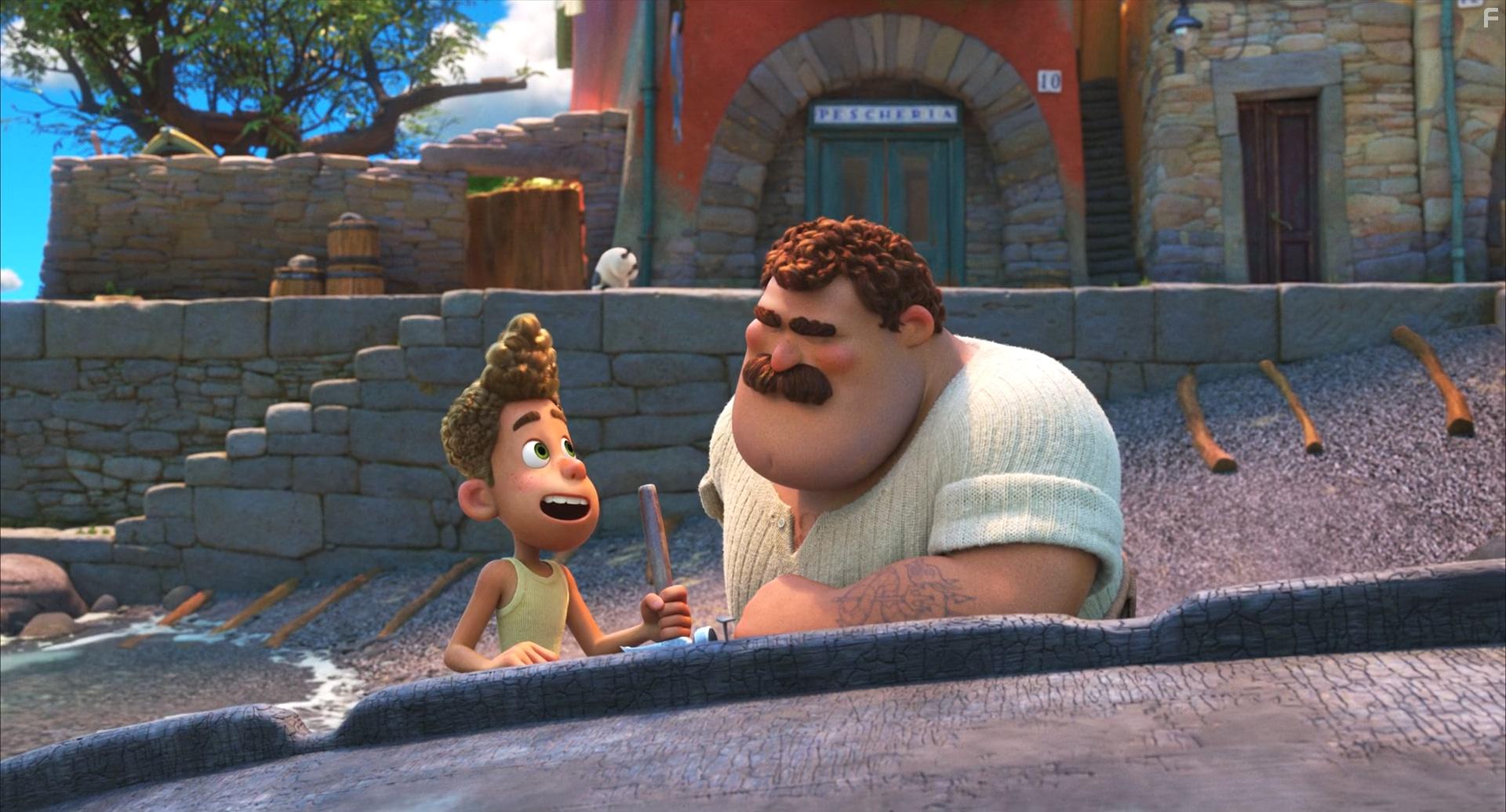 Marco Barricelli and Jack Dylan Grazer in Ciao Alberto (2021)