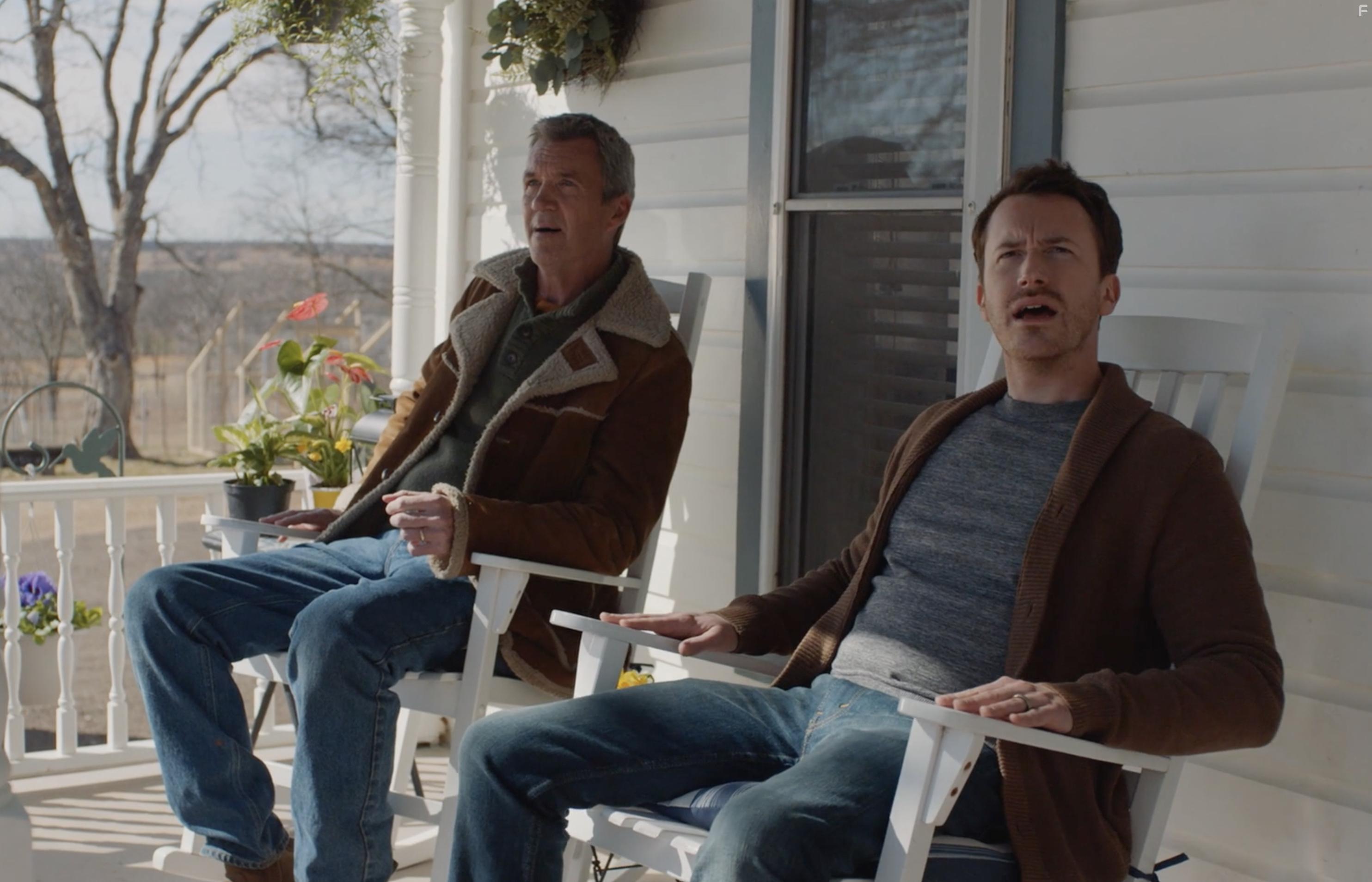Joseph Mazzello and Neil Flynn in Unexpected (2023)